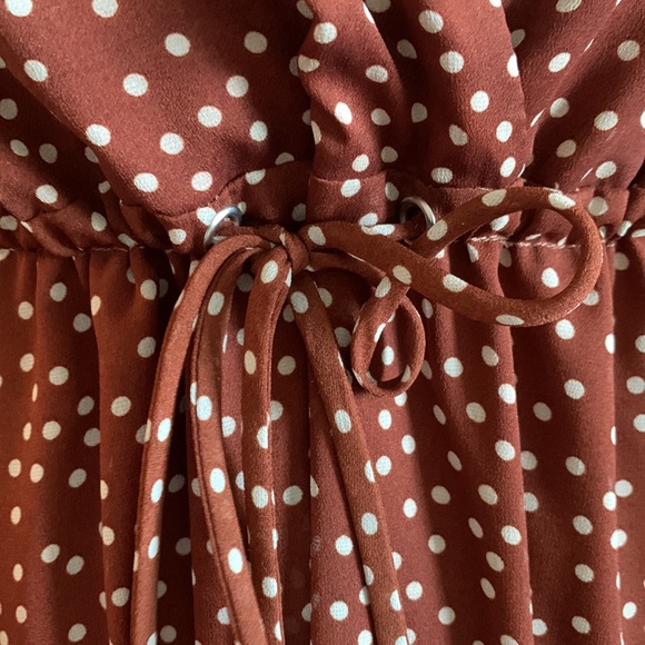 Brown white polka dot dress by Uli Herzner - Picture 7 of 13